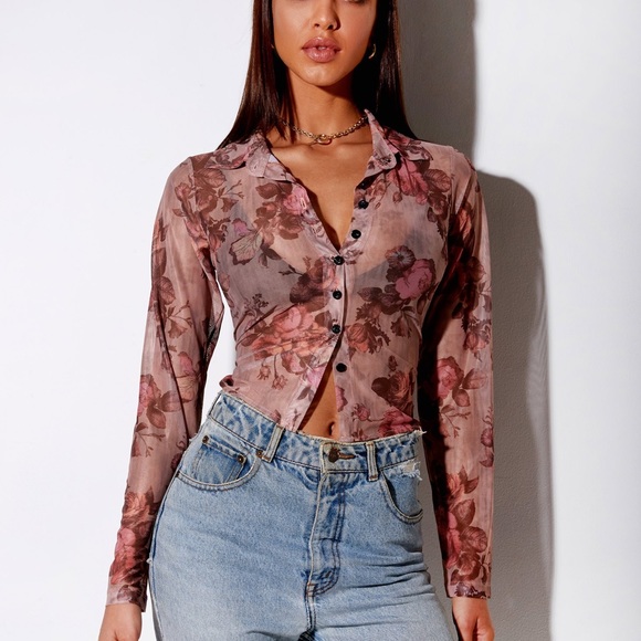 Motel sheer collared shirt - Picture 2 of 6